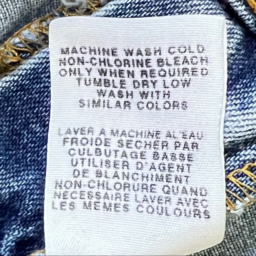 Ralph Lauren Polo Jeans Co. Flap Pocket Denim Fly Front Mini Skirt Size 8